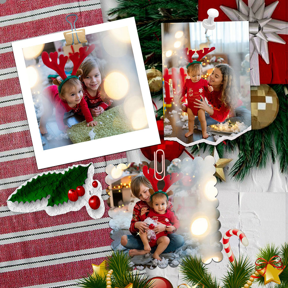 60 Christmas Polaroid Photo Template Bundle - Artixty