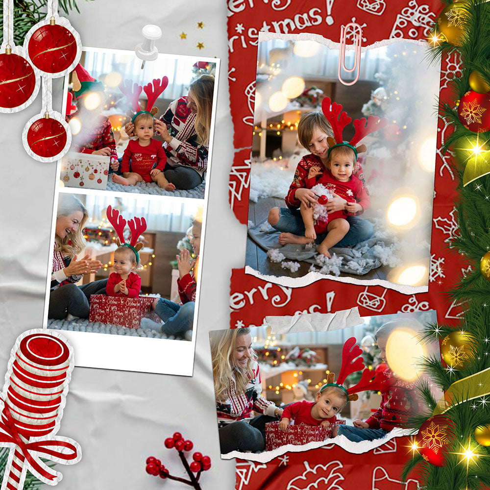 60 Christmas Polaroid Photo Template Bundle - Artixty