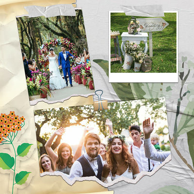 60 Wedding Edition Polaroid Photo Template Bundle - Artixty