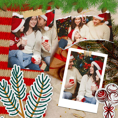 60 Christmas Polaroid Photo Template Bundle - Artixty