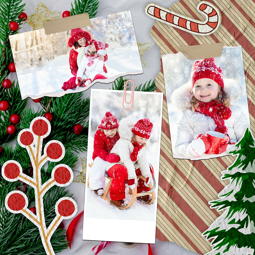 60 Christmas Polaroid Photo Template Bundle - Artixty