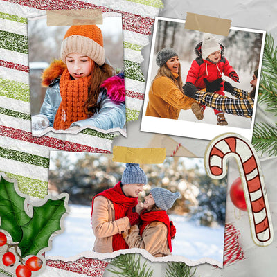 60 Christmas Polaroid Photo Template Bundle - Artixty