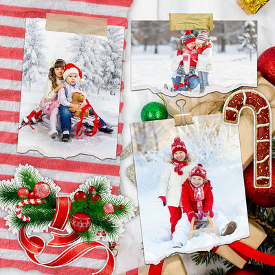 60 Christmas Polaroid Photo Template Bundle - Artixty