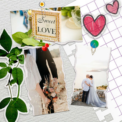 60 Wedding Edition Polaroid Photo Template Bundle - Artixty