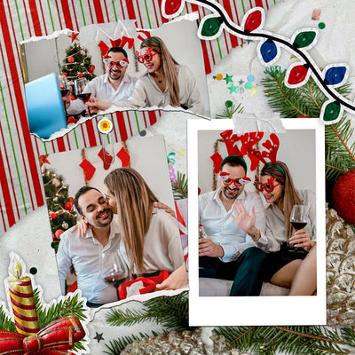 60 Christmas Polaroid Photo Template Bundle - Artixty