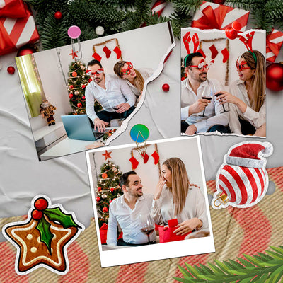 60 Christmas Polaroid Photo Template Bundle - Artixty