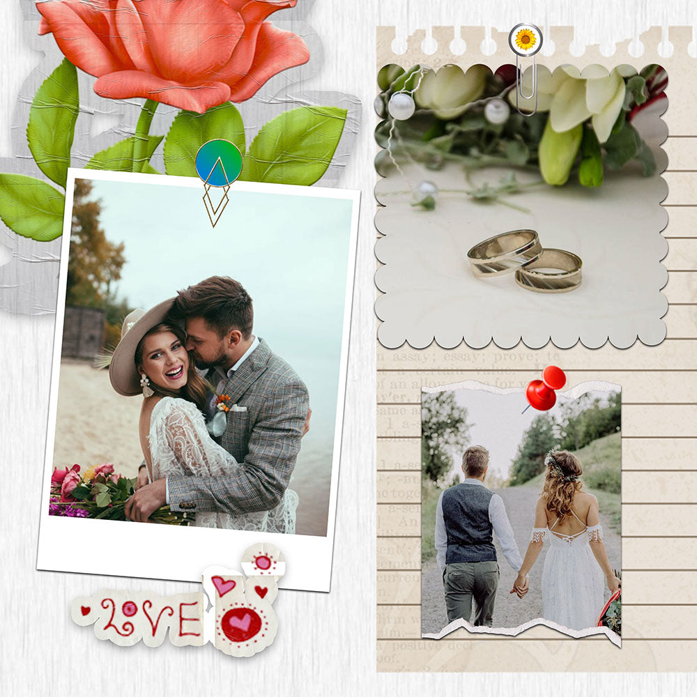 60 Wedding Edition Polaroid Photo Template Bundle - Artixty