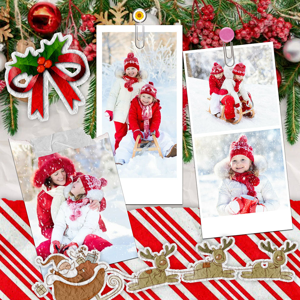 60 Christmas Polaroid Photo Template Bundle - Artixty