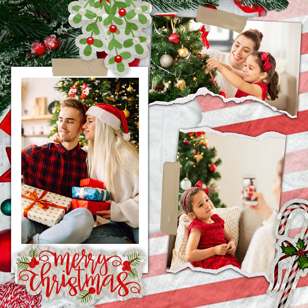 60 Christmas Polaroid Photo Template Bundle - Artixty