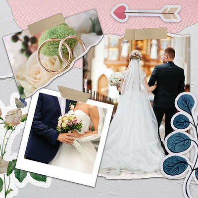 60 Wedding Edition Polaroid Photo Template Bundle - Artixty