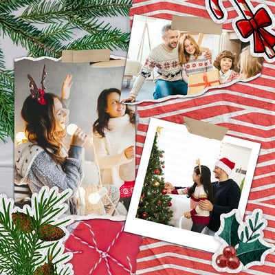 60 Christmas Polaroid Photo Template Bundle - Artixty