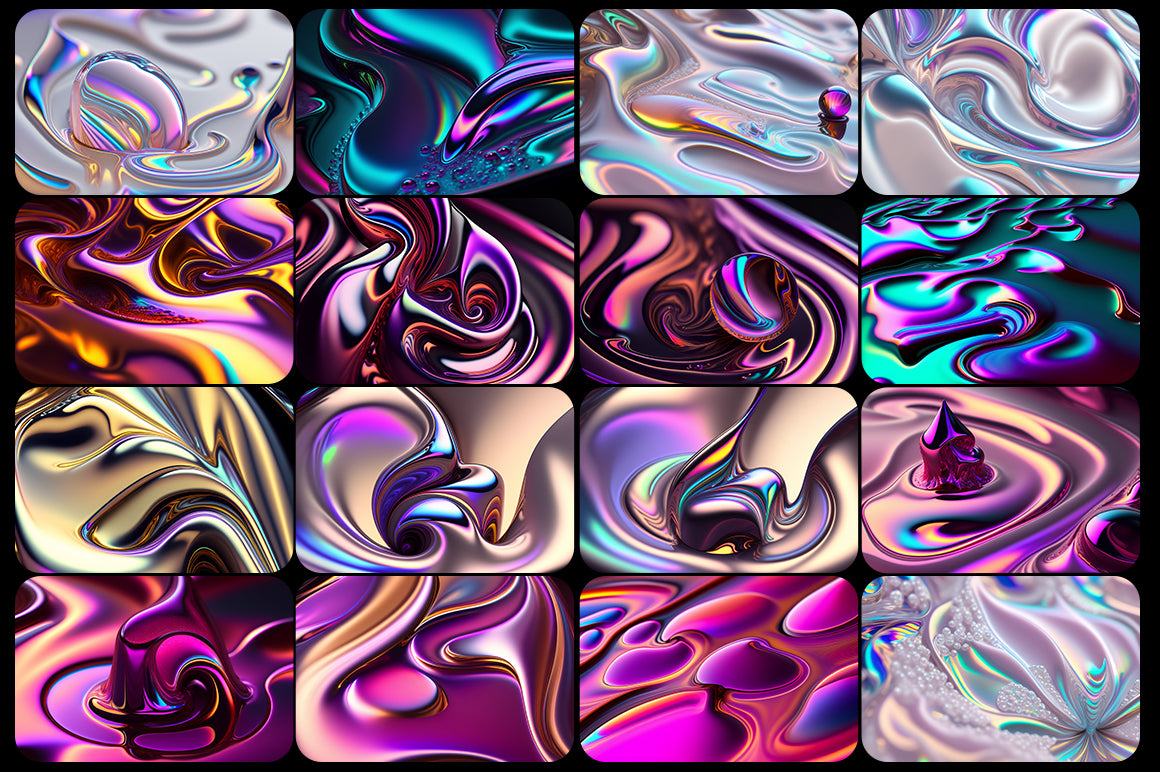 80 Liquid Metal Stock Photos Bundle - Artixty