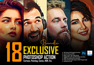 18 Exclusive Photoshop Actions Bundle