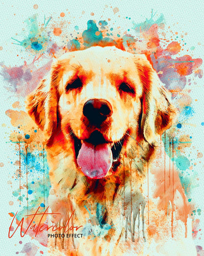 30 Portrait Watercolor Photo Effect Templates - Artixty