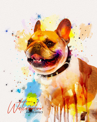 30 Portrait Watercolor Photo Effect Templates - Artixty