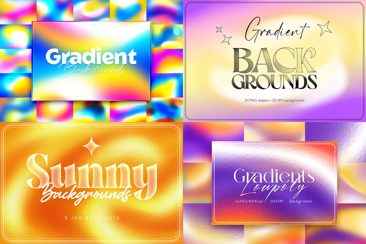 105 Gradient Backgrounds Bundle - Artixty