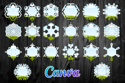 1450 Canva Frames Mega Bundle - Artixty