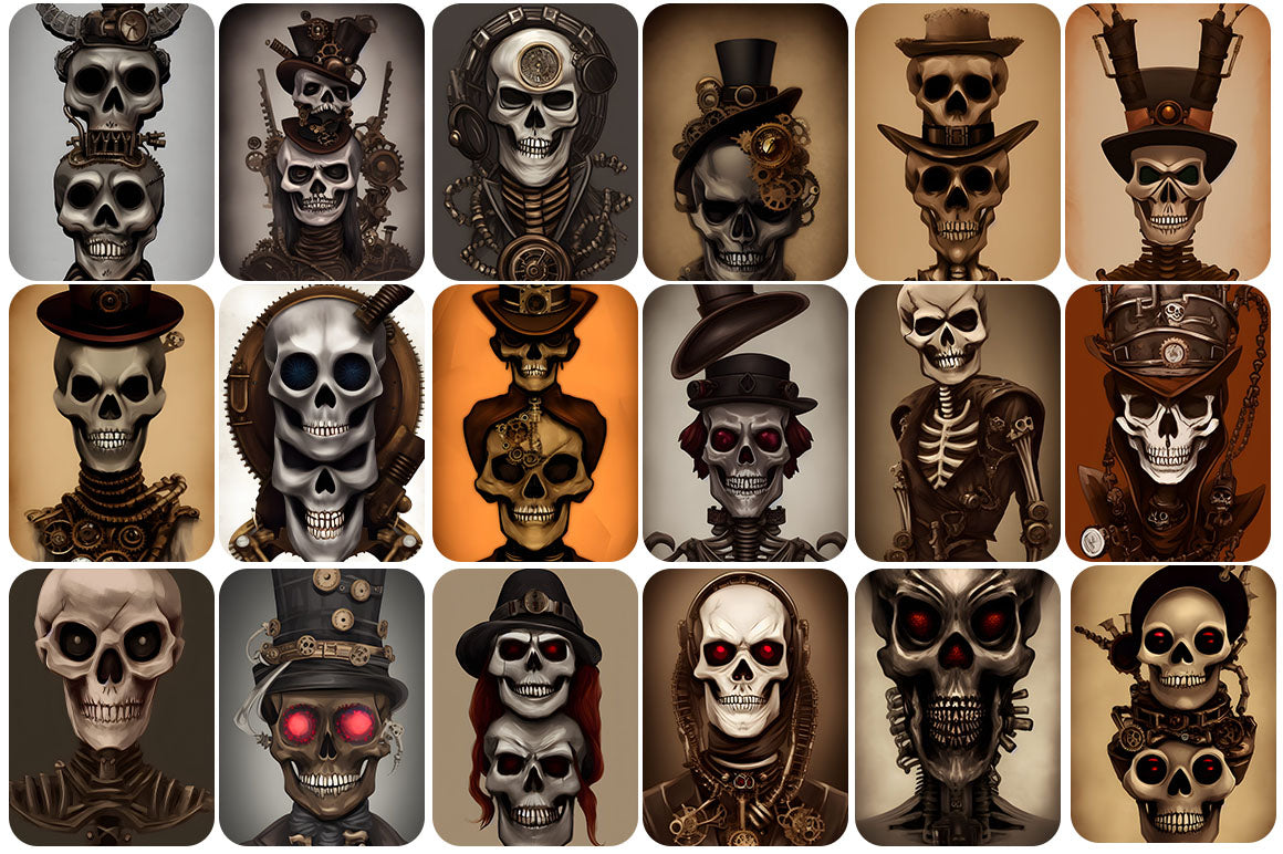 100+ Steampunk Characters With Skulls Images - Artixty