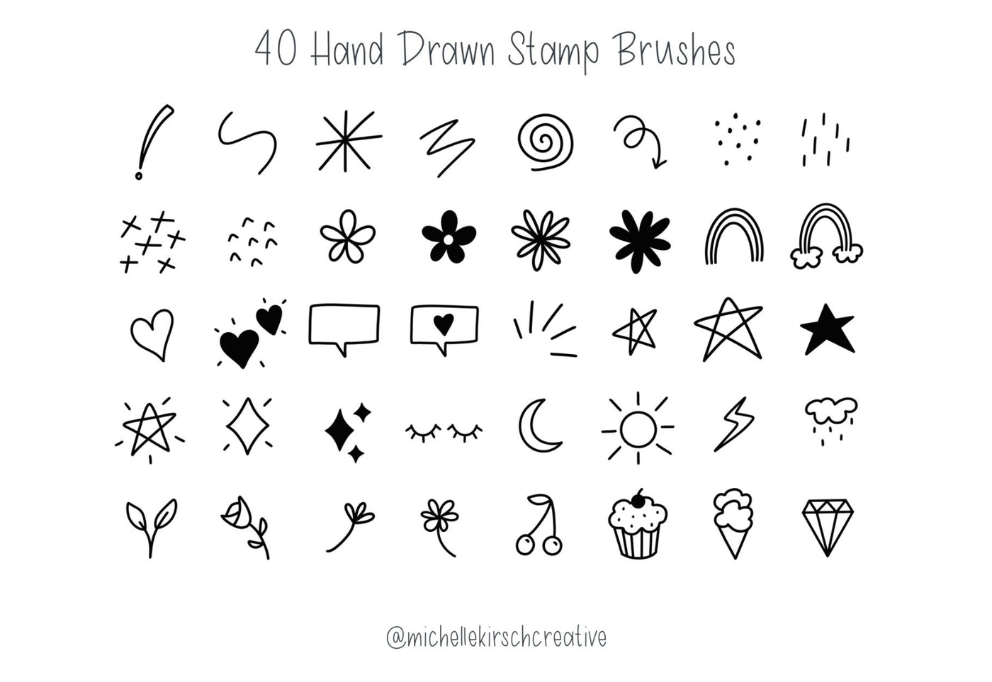 270+ Fancy Procreate Stamp Brushes Bundle-Add-Ons-Artixty