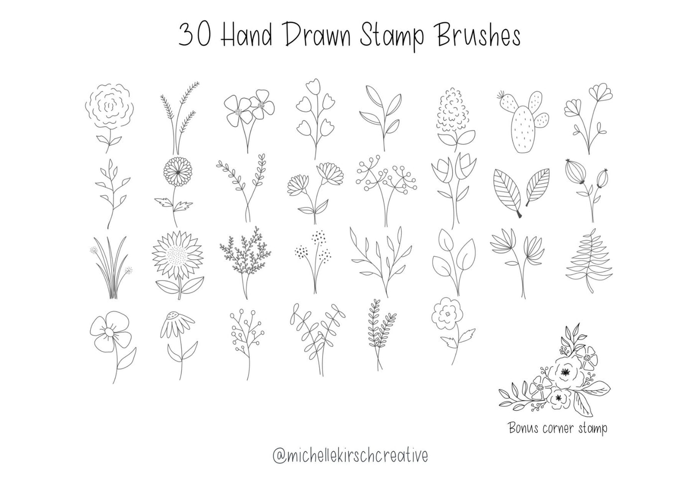 270+ Fancy Procreate Stamp Brushes Bundle-Add-Ons-Artixty