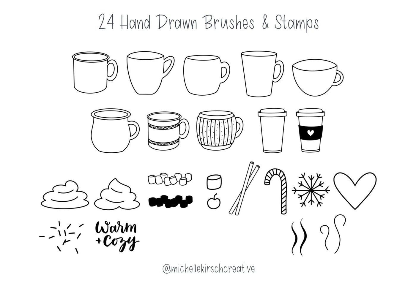 270+ Fancy Procreate Stamp Brushes Bundle-Add-Ons-Artixty