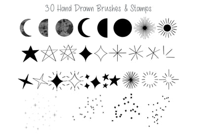 270+ Fancy Procreate Stamp Brushes Bundle-Add-Ons-Artixty