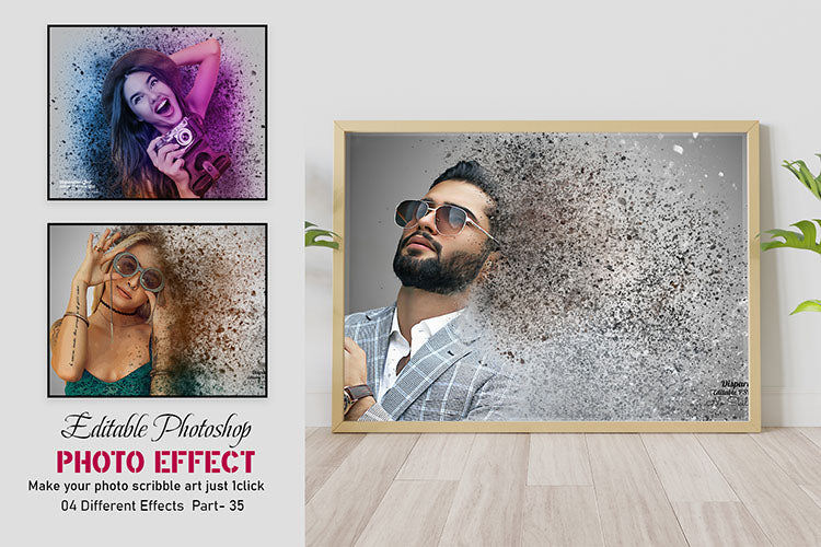 32 Dispersion Smoke Drawing Photo Effects Bundle - Artixty