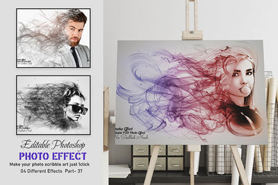 32 Dispersion Smoke Drawing Photo Effects Bundle - Artixty