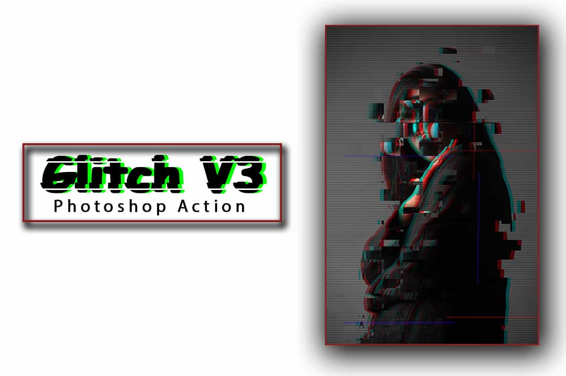 6-In-1 Glitch Photoshop Actions Bundle - Artixty